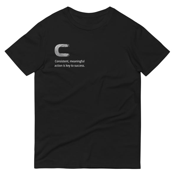 "Logo - Consistent, Meaningful Action Is Key to Success" Short-Sleeve T-Shirt